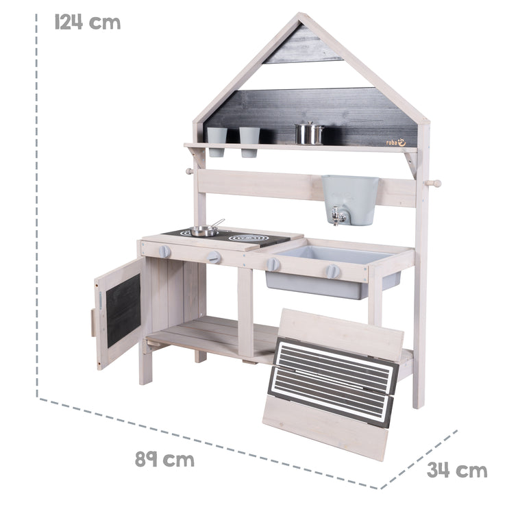 Jeu en plein air et cuisine de boue dans le look de la maison - FSC-bois certifié - Gray Glazed