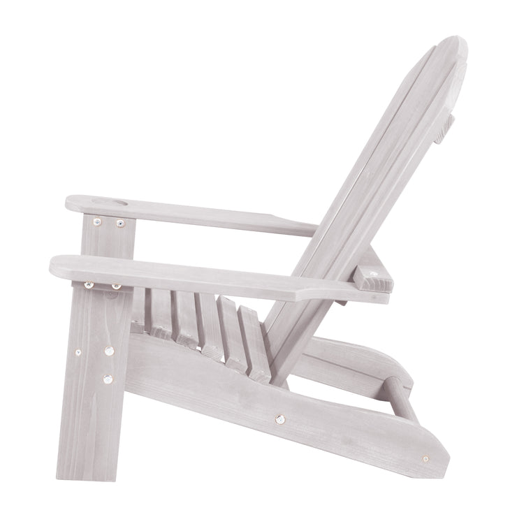 Outdoor-Kinderstuhl "Deck Chair" - Liegestuhl aus FSC-zertifiziertem Holz - Grau lasiert