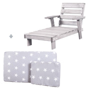 Lugar para niños al aire libre hecha de madera certificada FSC, incluido el cojín de asiento - Grey Glass