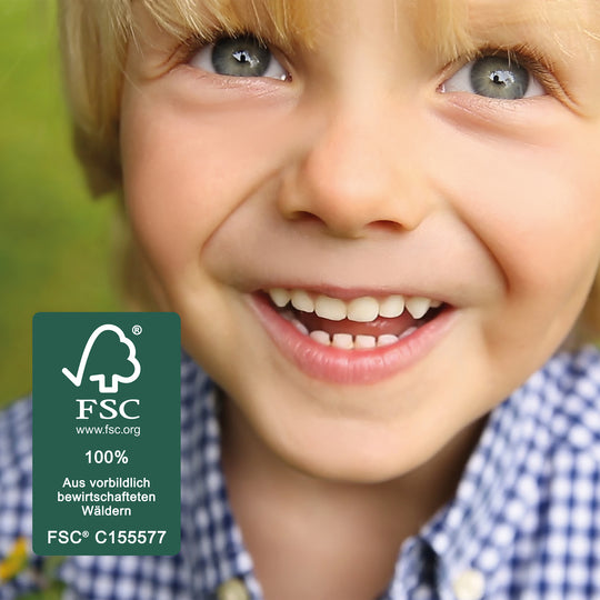 2in1 Balkonsandkasten & Matschküche - FSC®-zertifiziert - Grau lasiertes Massivholz