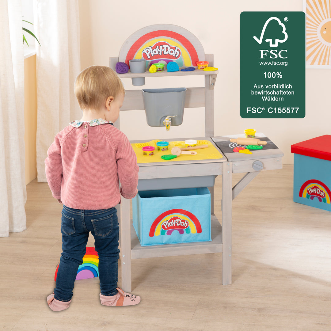 roba x Play-Doh Mud Kitchen for Children, incl. Accessories