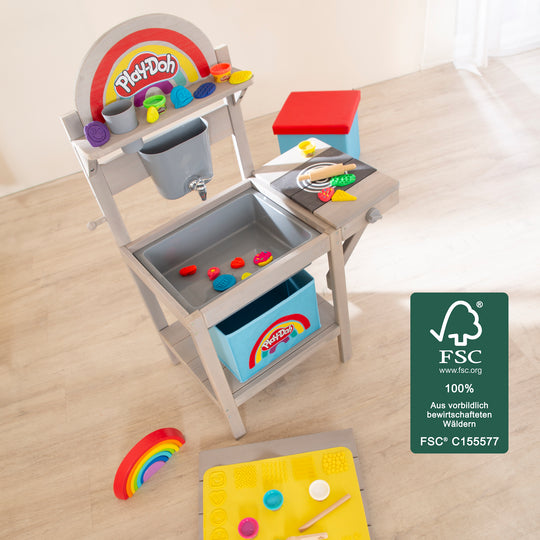 roba x Play-Doh Mud Kitchen for Children, incl. Accessories