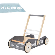 Push walker 'Rock Star Baby 3', with brake, can be used as a doll's stroller
