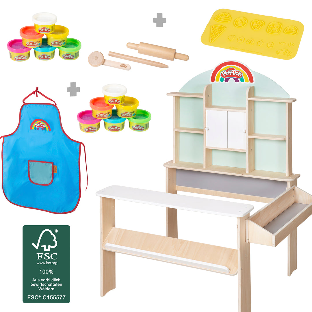 roba x Play-Doh Negozio per Bambini con 12 Barattoli di Pasta Modellabile e Accessori