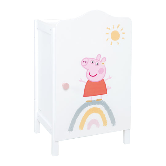 Armoire de poupée 'Peppa Pig' pour vêtements et accessoires de poupée - bois laqué blanc