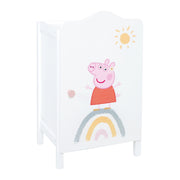 Puppenkleiderschrank 'Peppa Pig' für Puppenkleidung & -zubehör - Holz weiß lackiert