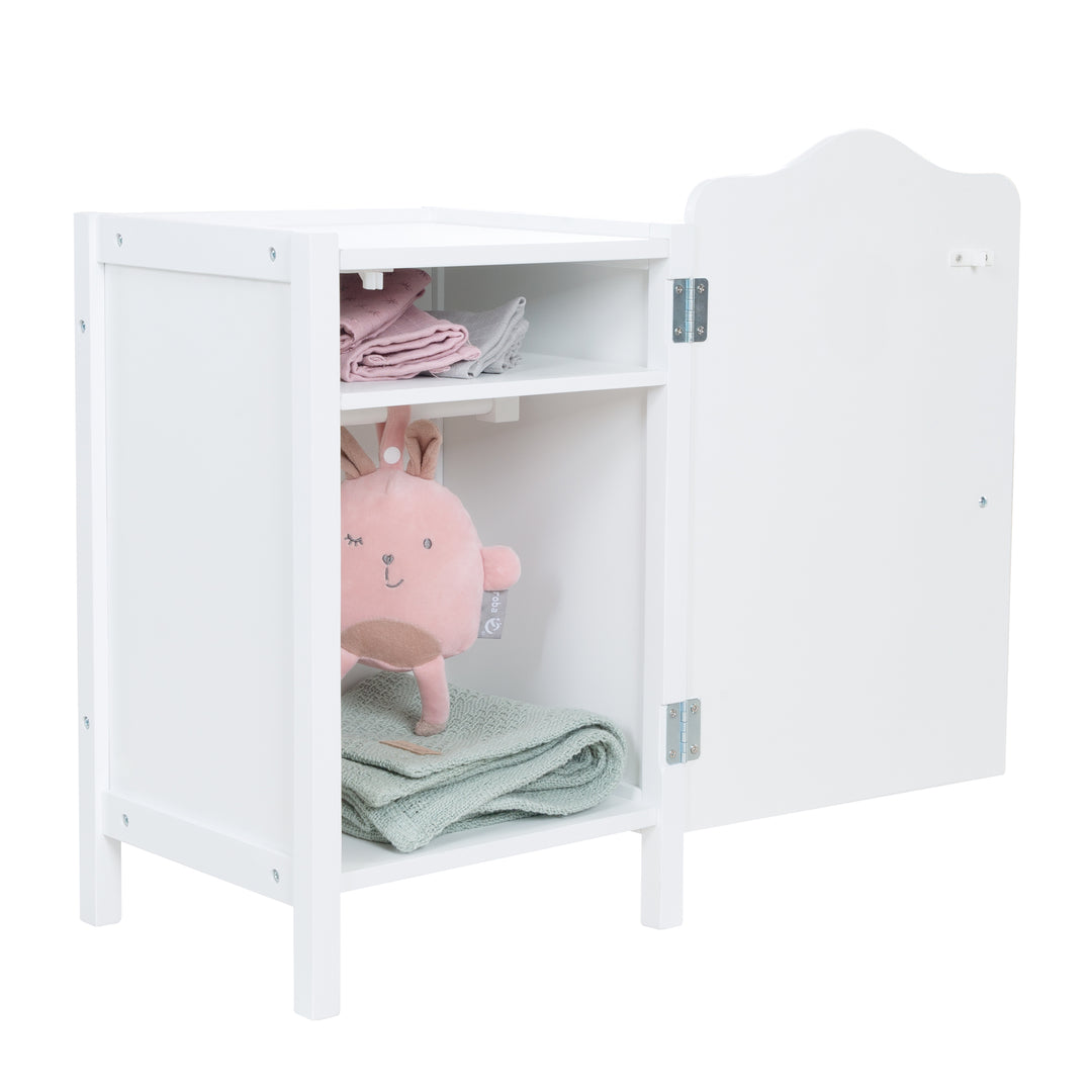 Armoire de poupée 'Peppa Pig' pour vêtements et accessoires de poupée - bois laqué blanc
