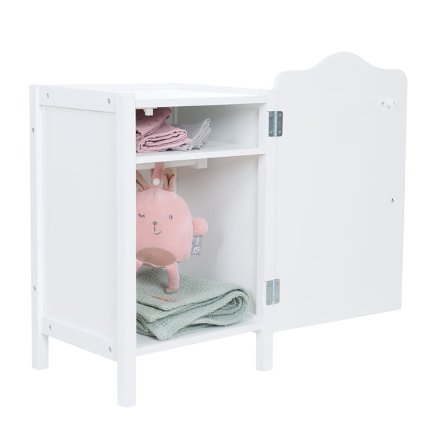 Doll Wardrobe 'Peppa Pig' for Doll Clothes & Accessories - White Painted Wood