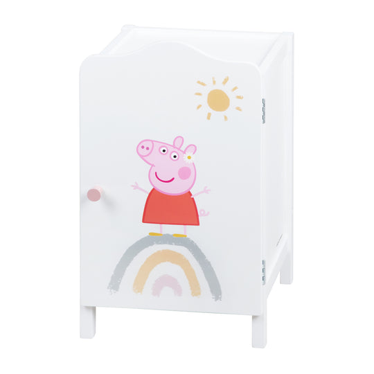 Armoire de poupée 'Peppa Pig' pour vêtements et accessoires de poupée - bois laqué blanc