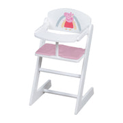 Silla de muñeca 'Peppa Pig' para muñecas de bebé - Silla hecha de madera lacada blanca