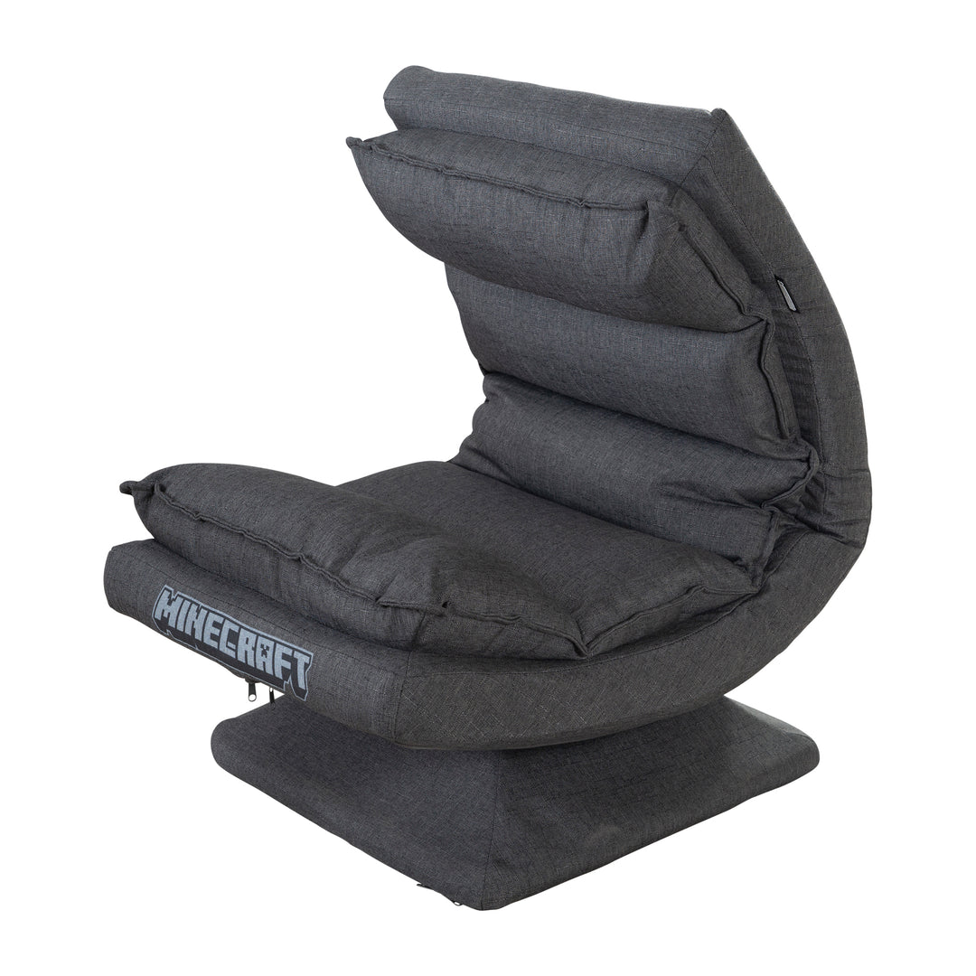 Fauteuil de jeu rembourré 'Minecraft' avec fonction pivotante - réglable - anthracite