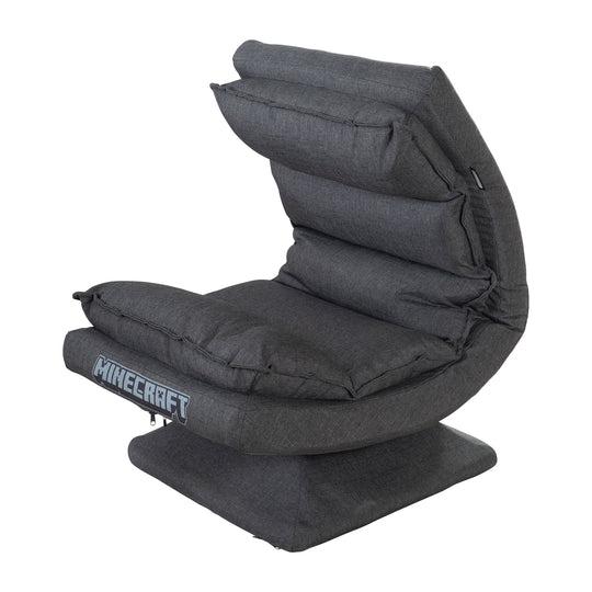 Fauteuil de jeu rembourré 'Minecraft' avec fonction pivotante - réglable - anthracite