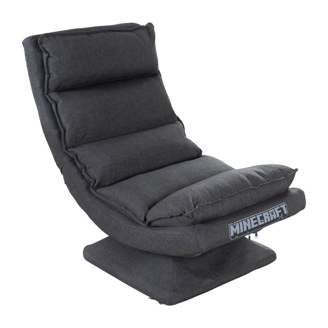 Fauteuil de jeu rembourré 'Minecraft' avec fonction pivotante - réglable - anthracite