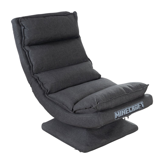 Fauteuil de jeu rembourré 'Minecraft' avec fonction pivotante - réglable - anthracite