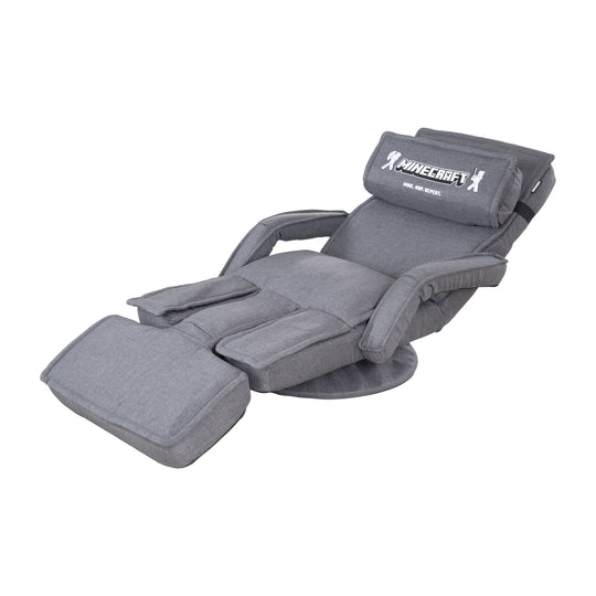 Fauteuil de jeu 'Minecraft' avec accoudoirs, repose-jambes et appui-tête - avec support clavier