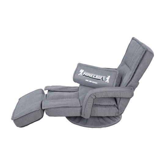 Fauteuil de jeu 'Minecraft' avec accoudoirs, repose-jambes et appui-tête - avec support clavier