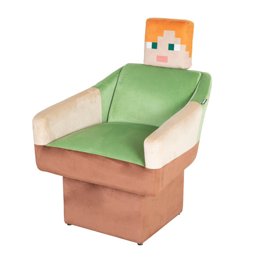Fauteuil pivotant 'Minecraft' - Design Alex - Accoudoirs et appuie-tête - Multicolore