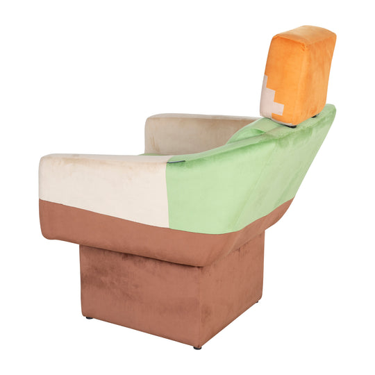 Fauteuil pivotant 'Minecraft' - Design Alex - Accoudoirs et appuie-tête - Multicolore