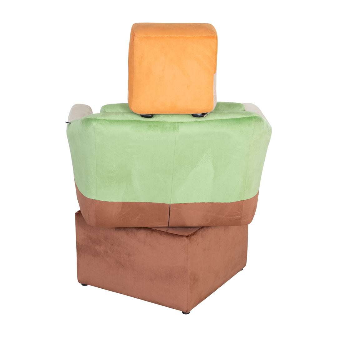 Fauteuil pivotant 'Minecraft' - Design Alex - Accoudoirs et appuie-tête - Multicolore