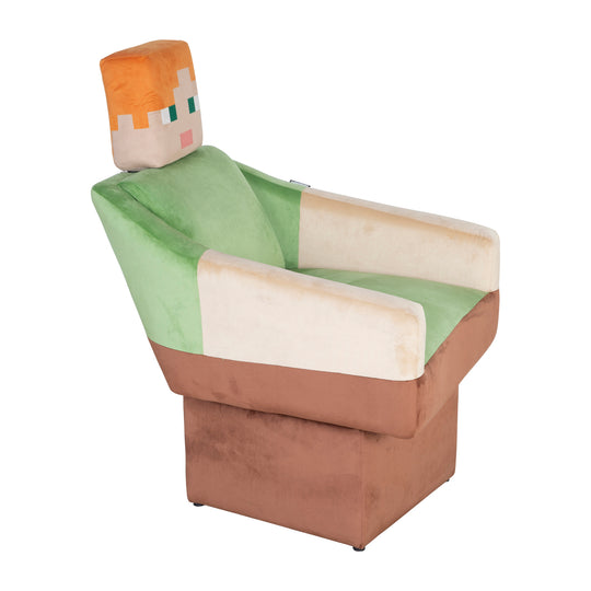 Fauteuil pivotant 'Minecraft' - Design Alex - Accoudoirs et appuie-tête - Multicolore