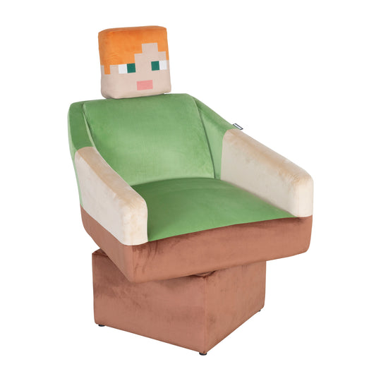 Fauteuil pivotant 'Minecraft' - Design Alex - Accoudoirs et appuie-tête - Multicolore