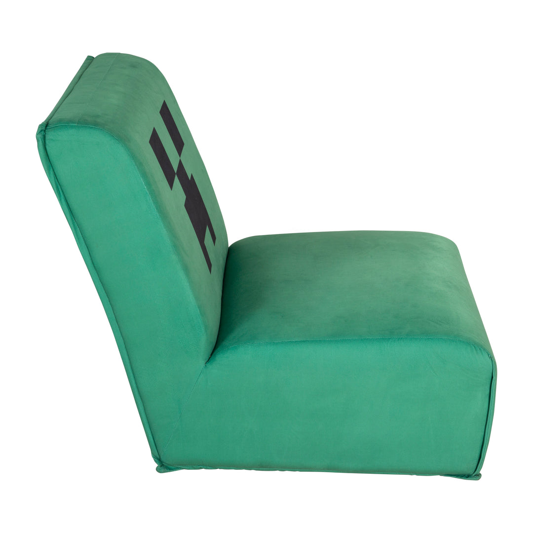 Sillón giratorio acolchado 'Minecraft' – Diseño Creeper – Verde / Negro