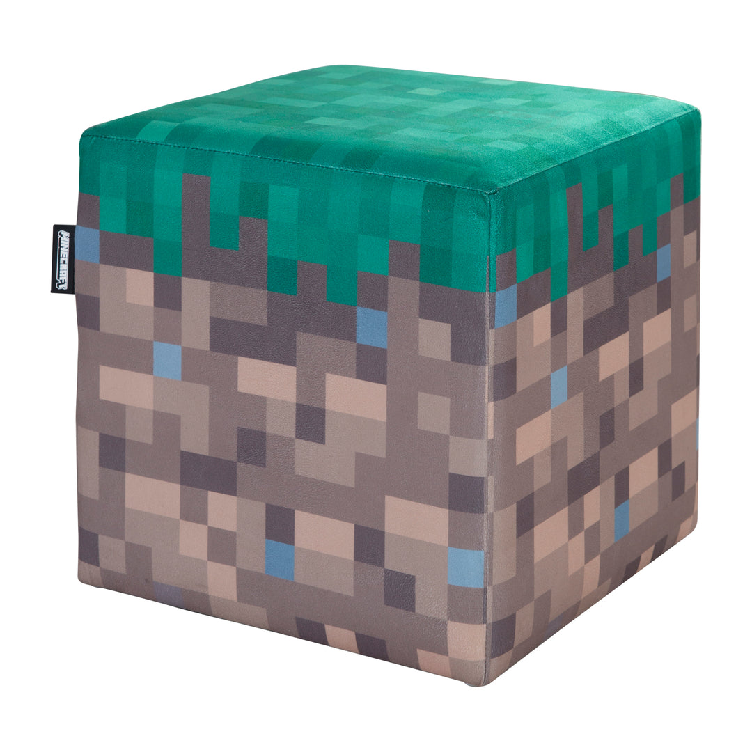 Pouf et ottomane 'Minecraft' set de 2 - assise rembourrée - herbe / TNT