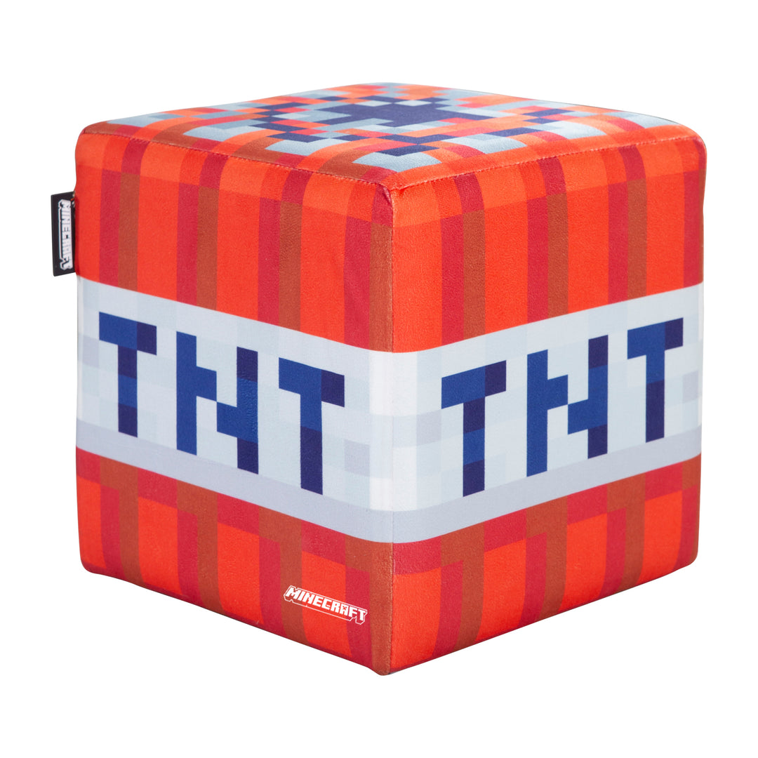 Pouf et ottomane 'Minecraft' set de 2 - assise rembourrée - herbe / TNT
