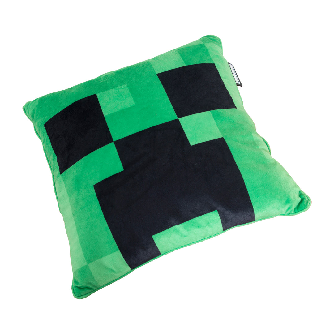 Coussin décoratif 'Minecraft' avec rembourrage - Creeper - tissu en velours