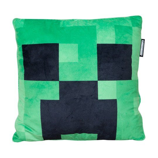 Coussin décoratif 'Minecraft' avec rembourrage - Creeper - tissu en velours
