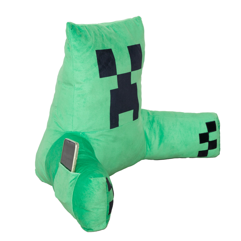 Coussin de lecture et de relaxation 'Minecraft' - Creeper - Tissu en velours
