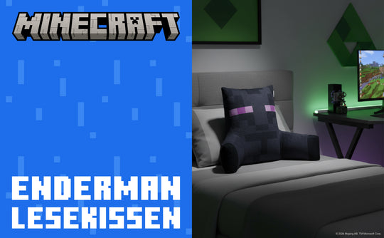 Coussin de lecture et de relaxation 'Minecraft' - Enderman - Tissu en velours