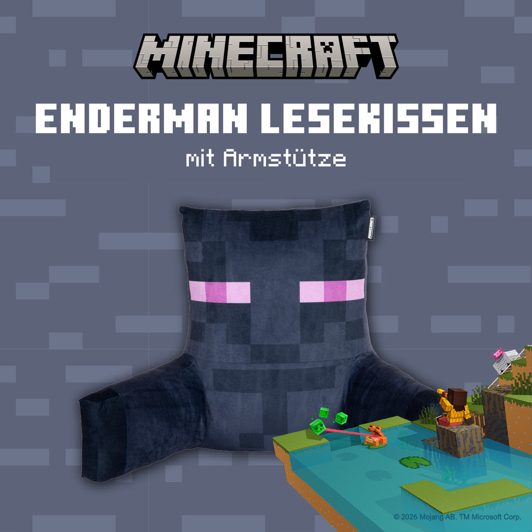 Coussin de lecture et de relaxation 'Minecraft' - Enderman - Tissu en velours