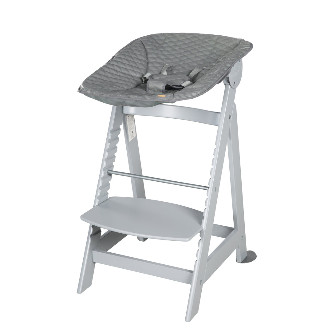 Seggiolone 'Born Up' Set 2in1 in grigio, inclusa la funzione sdraio 'Stone trapuntato'
