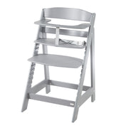Chaise haute de l'escalier «Born» Set 2in1 en gris, y compris la fixation laïque «Stone Stepped»