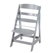 Chaise haute de l'escalier «Born» Set 2in1 en gris, y compris la fixation laïque «Stone Stepped»