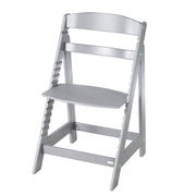 Chaise haute de l'escalier «Born» Set 2in1 en gris, y compris la fixation laïque «Stone Stepped»