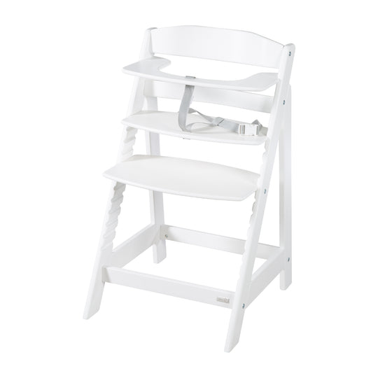 Seggiolone 'Born Up' Set 2in1 in bianco, inclusa la funzione sdraio 'Greyish trapuntato'
