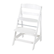 Trona 'Born Up' Set 2en1 en blanco, incl. tapa reclinable 'Acolchado grisáceo'