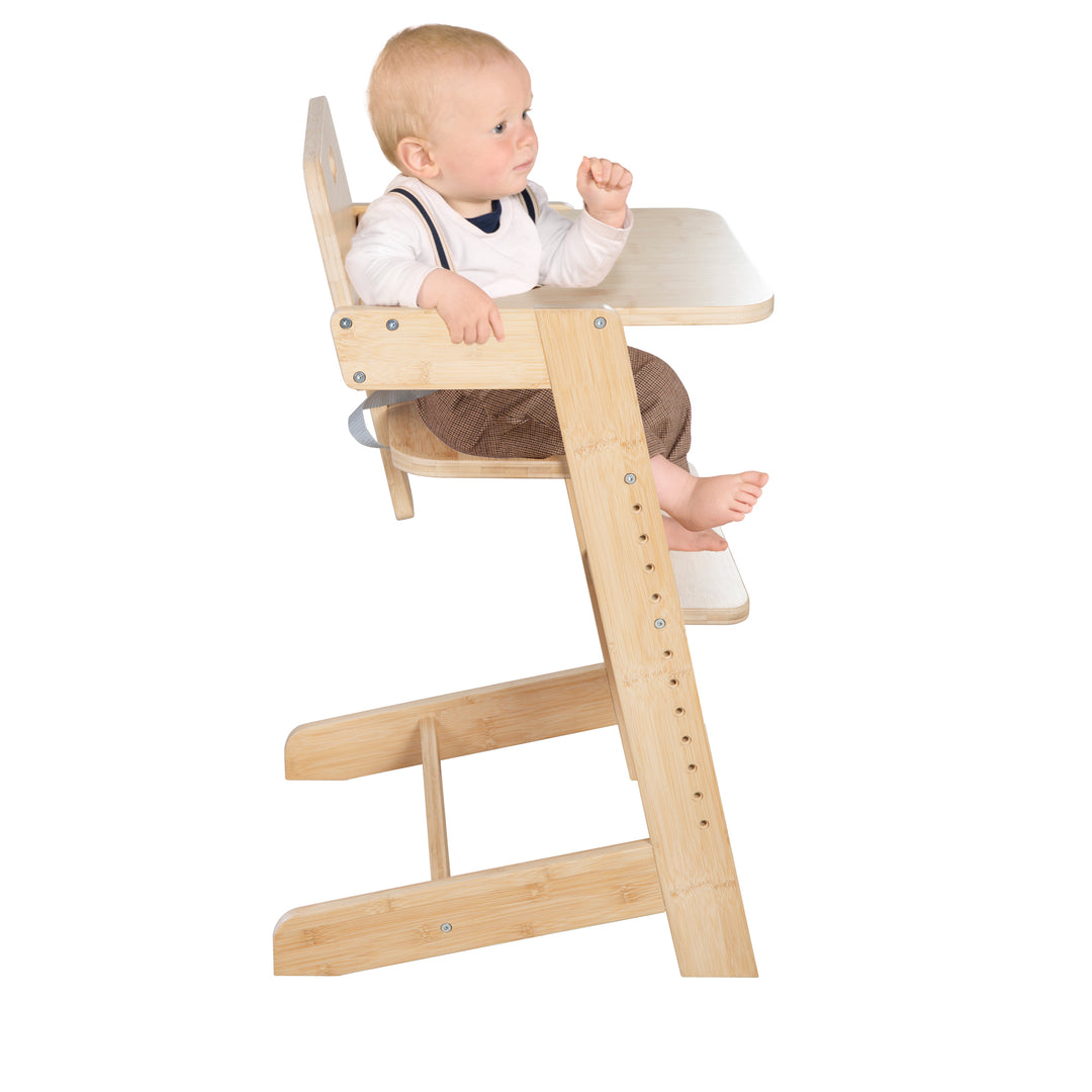 Trona para Bebés 'Nature Up' con Bandeja - Fabricada en Madera de Bambú Certificada FSC