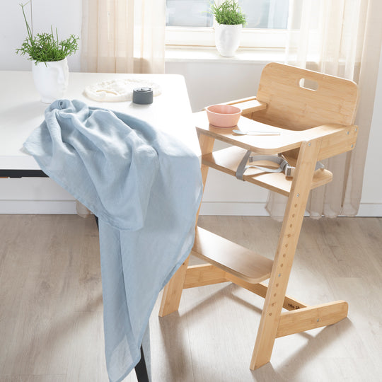 Trona para Bebés 'Nature Up' con Bandeja - Fabricada en Madera de Bambú Certificada FSC