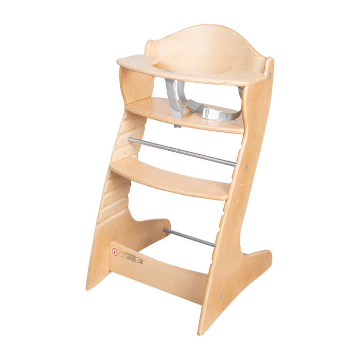 Trona 'Chair Up', con silla alta en crecimiento para bebés y niños, madera, natural