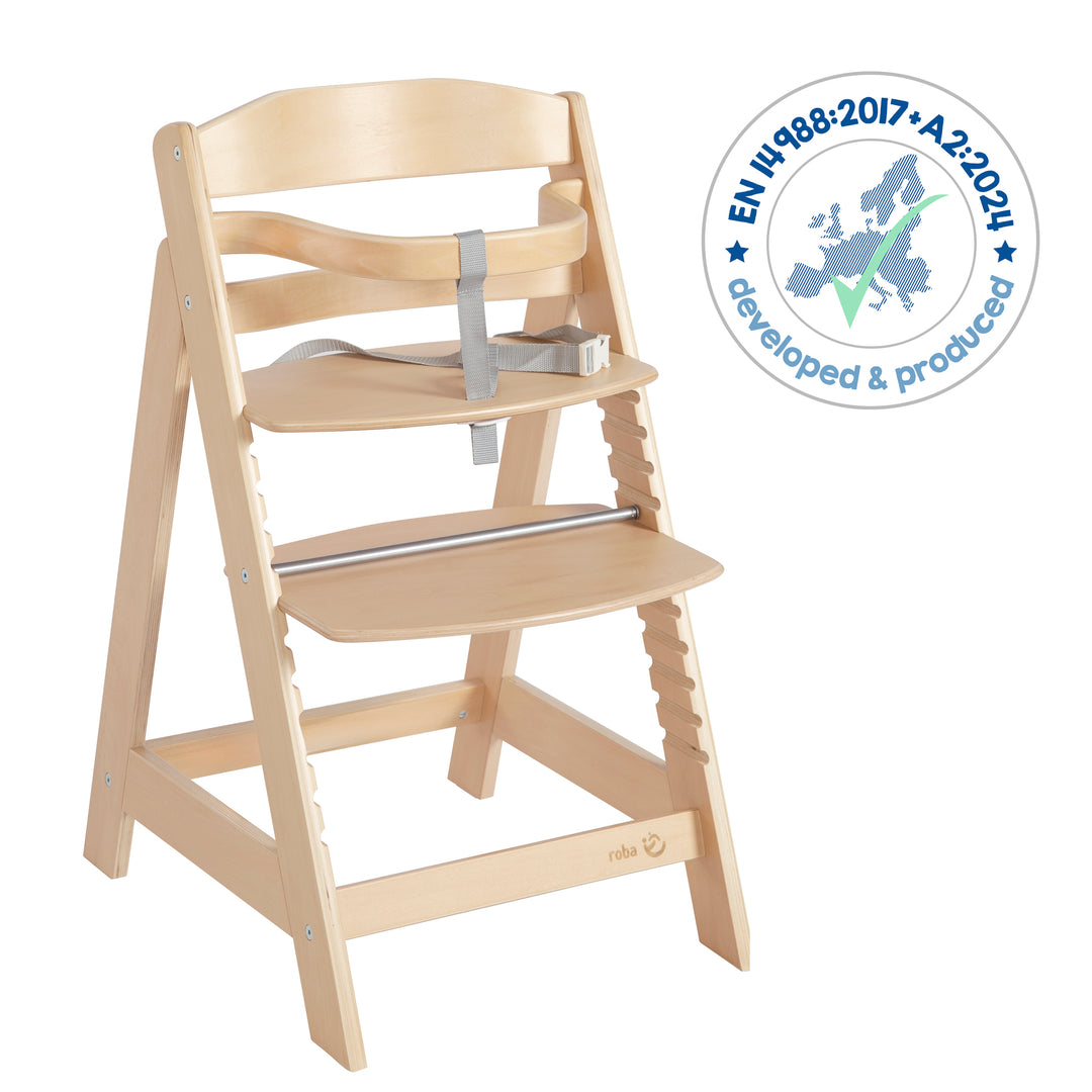 Trona 'Sit Up III', ajustable hasta silla juvenil, madera natural