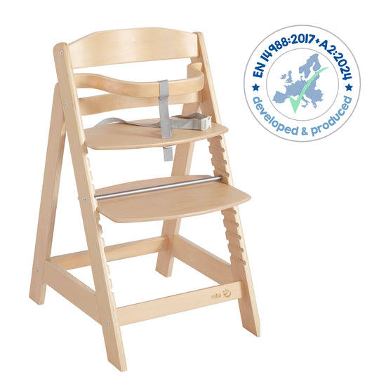 Trona 'Sit Up III', ajustable hasta silla juvenil, madera natural