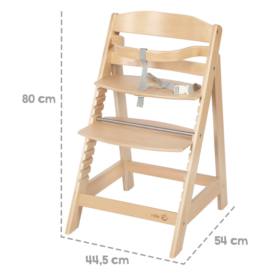 Trona 'Sit Up III', ajustable hasta silla juvenil, madera natural