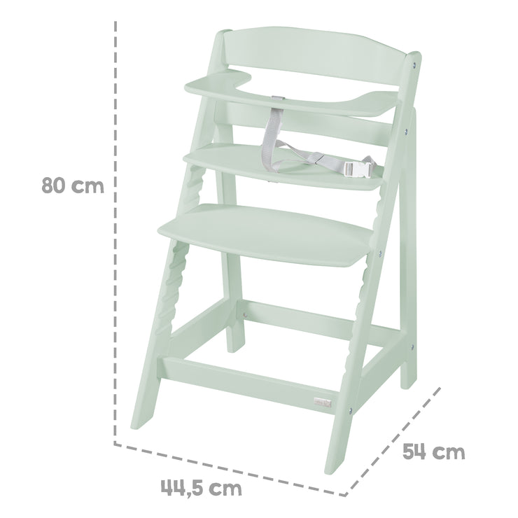 Trona evolutiva 'Sit Up Flex', crece con el niño hasta la silla juvenil, madera menta