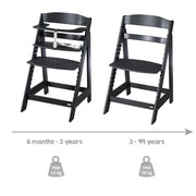 Stair elevator 'Sit up Flex', growing to the youth chair, wood painted black