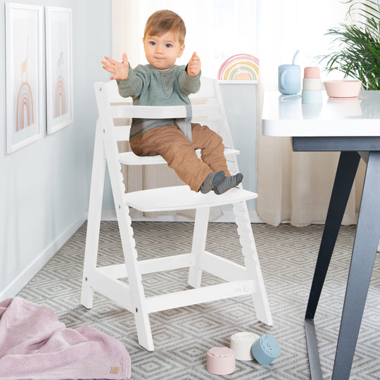 High Chair 'Sit Up III', Adjustable from Baby to Youth Chair, Wood, White