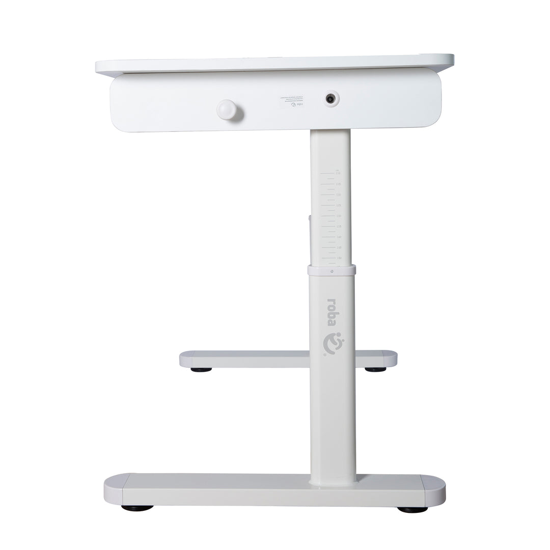 Escritorio Basic blanco - Escritorio infantil regulable en altura 62-78 cm - Mesa ergonómica para habitación infantil y juvenil - Sin cajón - 110x60 cm - Diseño moderno - Estable y fácil de limpiar