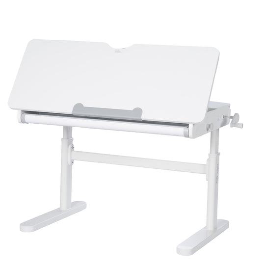 Escritorio inclinable con cajón blanco - Escritorio infantil regulable en altura 62-78 cm - Con encimera basculante y espacio de almacenamiento - Para niños y jóvenes - Ergonómico y funcional - 110 x 60 cm - Diseño moderno